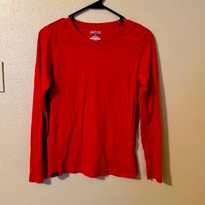 Girls red long sleeve T-shirt